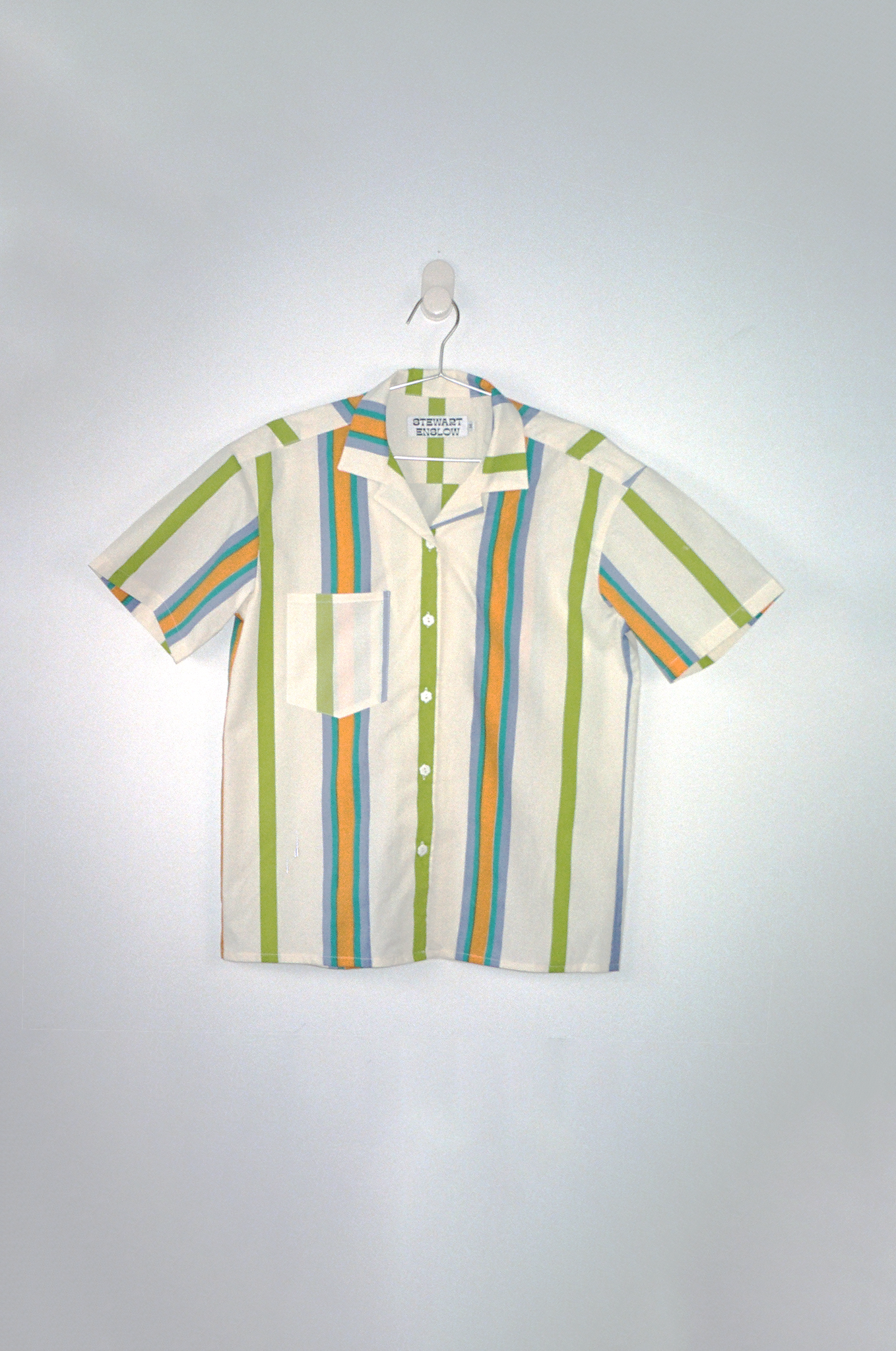 Summer Shirt- Green Stripe - Stewart Enslow