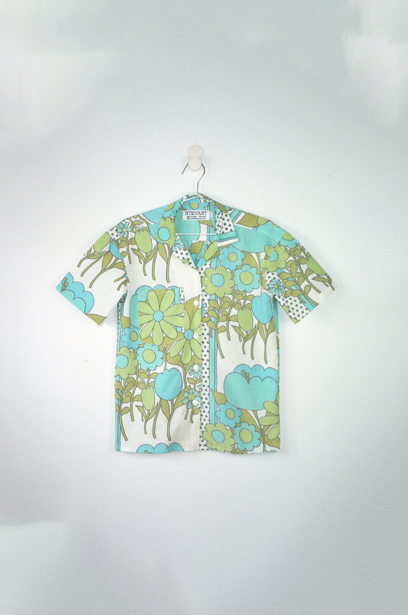 Summer Shirt- Green Floral - Stewart Enslow